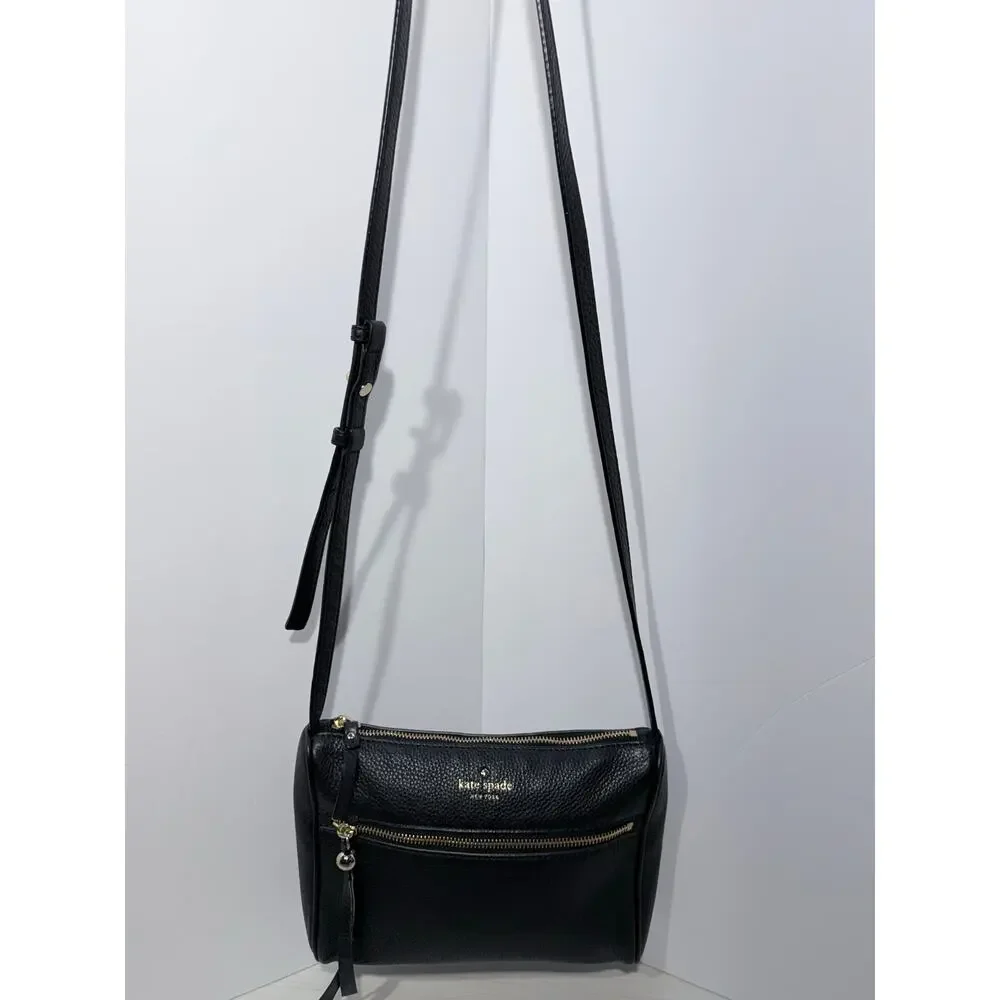 Kate Spade New York Cobble Hill Cayli Black Pebble Leather Crossbody